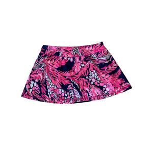 LILLY PULITZER Women's Luxletic Athletic Floral Print Skirt/Skort Pink Medium